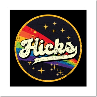 Hicks // Rainbow In Space Vintage Grunge-Style Posters and Art